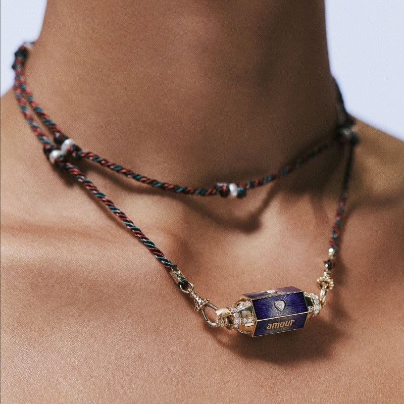 Wholesale Valentine's Day Colorful Tarot Necklace Design Star Eyes Gold Plated Color-preserving Necklace