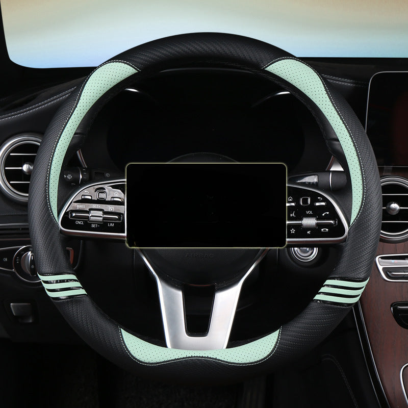 Wholesale Car Steering Wheel Non-slip Sweat-absorbent Round Cute Cartoon Fiber Grip Cover