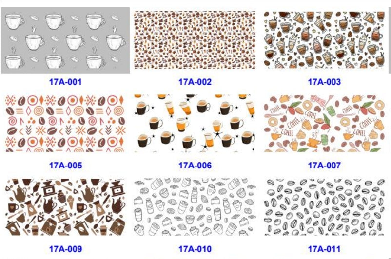 Wholesale 5pcs Coffee 16oz Single-Sided Cup Stickers