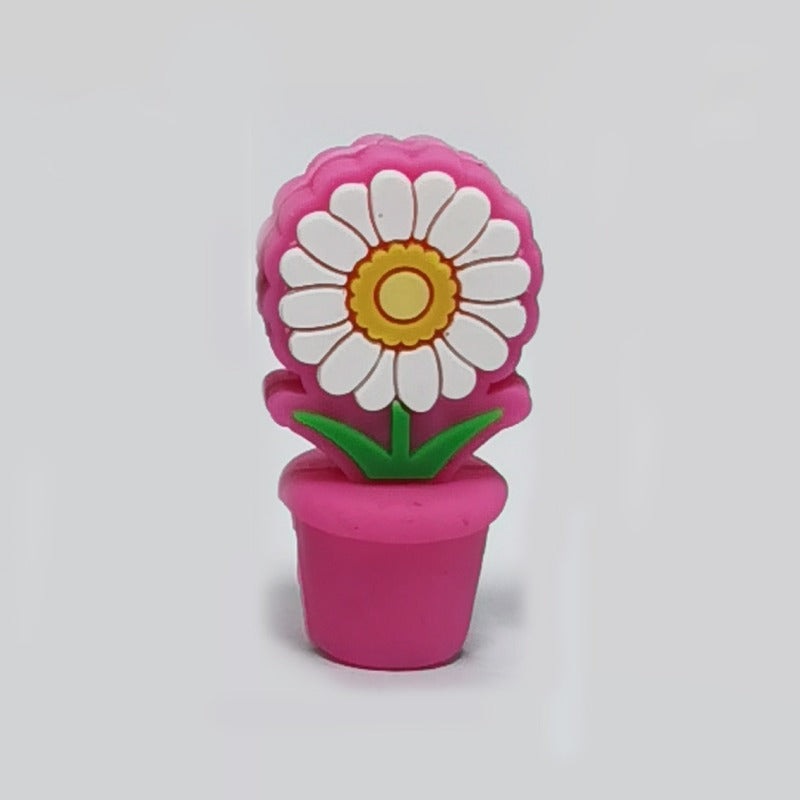 Wholesale 10PCS Creative Colorful Cartoon Image Flat Three-dimensional Rubber Beads