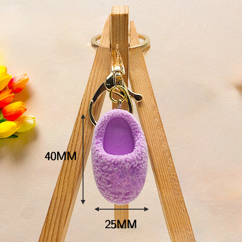 Wholesale 2pcs/pack Cute Creative Mini Fur Shoes, Keychains, Bags, Trinkets, Pendants