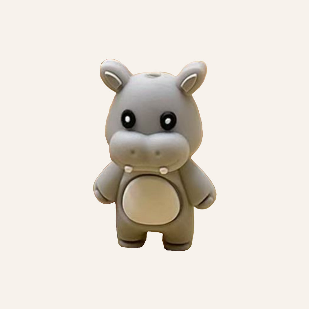 Wholesale 20pcs 3D Colorful Cute Baby Hippo Beads