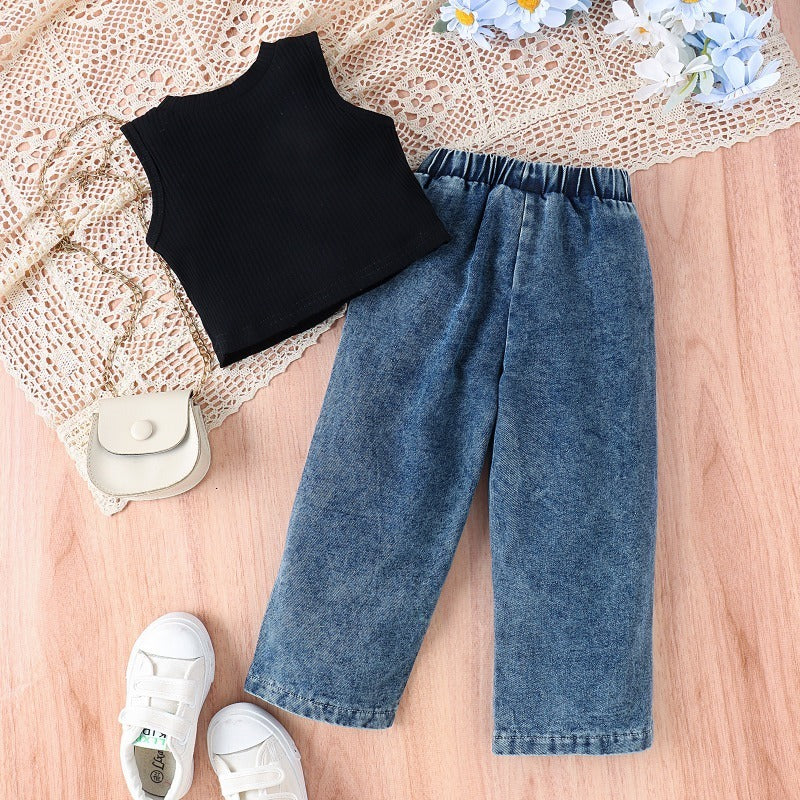 Wholesale Summer Pit Bar Solid Color Baby Clothes