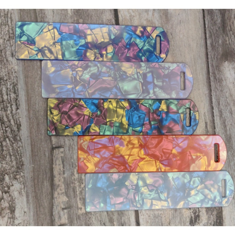 Wholesale 10 Pcs Shiny Fine Sand Geometric Pattern DIY Acrylic Bookmarks