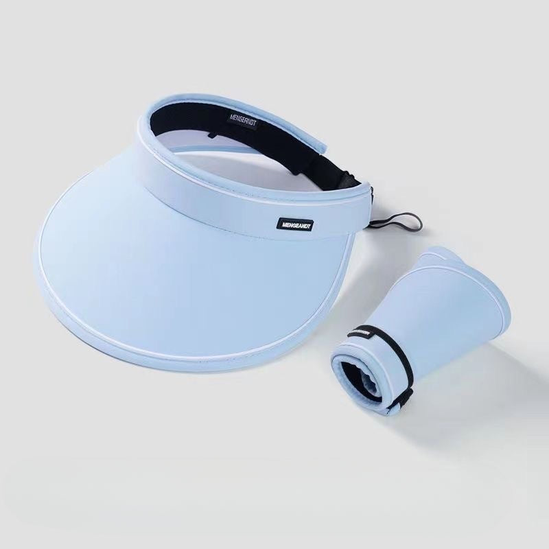 Wholesale of Large Eave Folding Hollow Top Cotton Sun Protection Caps