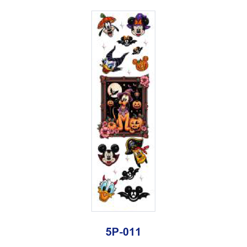 Wholesale 2/ 8/ 16pcs  Pumpkin Bat Ghost Spooky Gothic Print Pen and Bookmark Stickers UV DTF Wraps OLY Exclusive