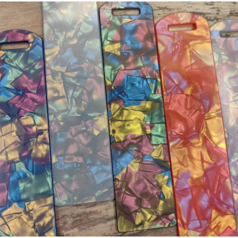 Wholesale 10 Pcs Shiny Fine Sand Geometric Pattern DIY Acrylic Bookmarks