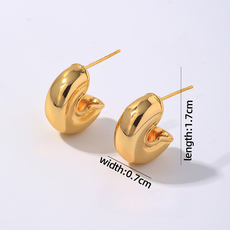 Wholesale Irregular Gold Stainless Steel Earrings