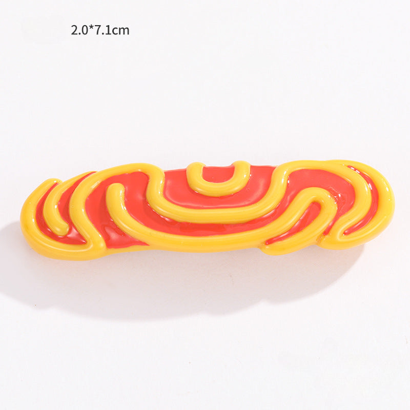 Wholesale Candy Color Resin Wavy Hair Clips