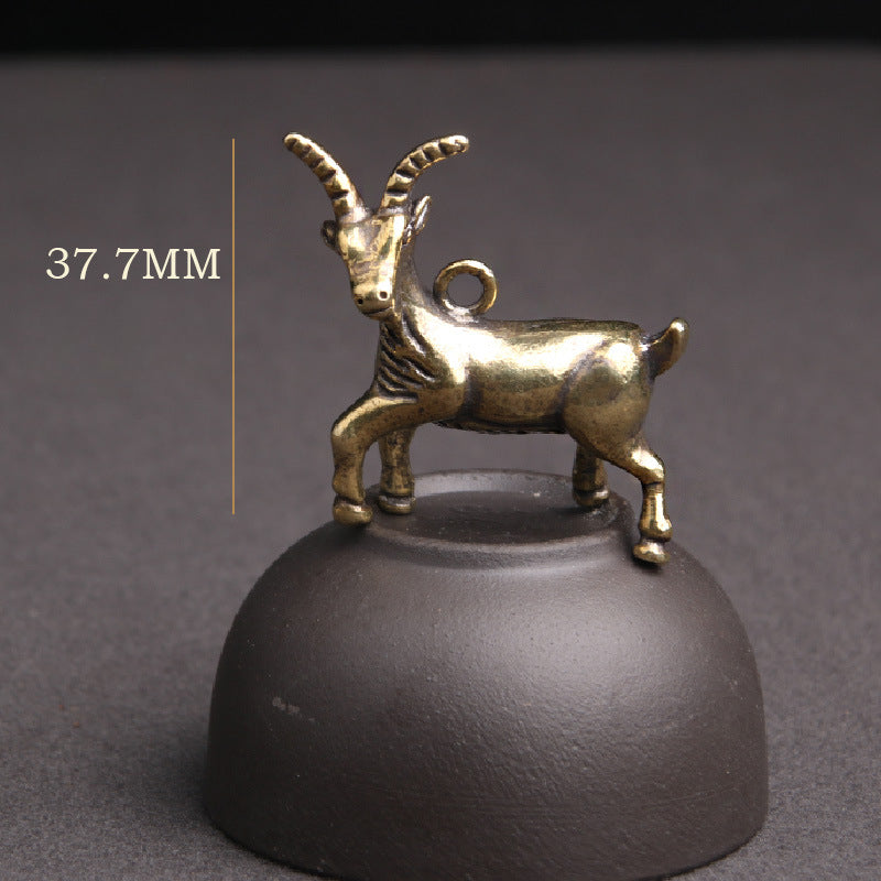 Wholesale Brass Solid Distressed Zodiac Keychains