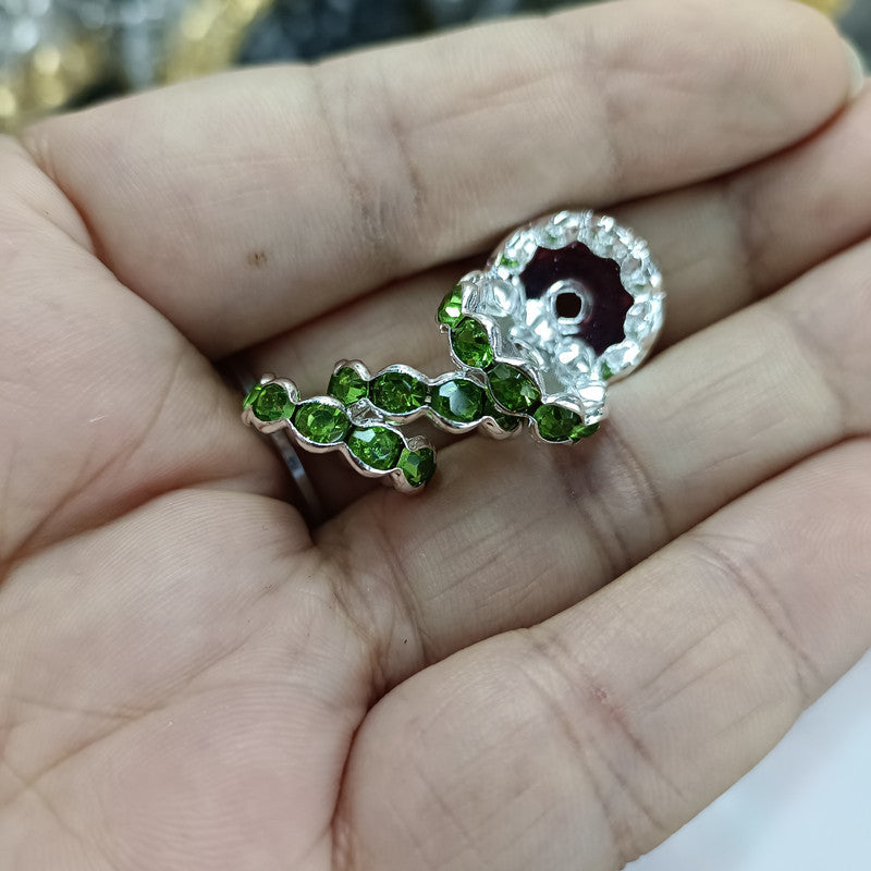 Wholesale 200pcs 15mm Silver Plated Wave Diamond Wheel Clip DIY Handmade Spacer Beads