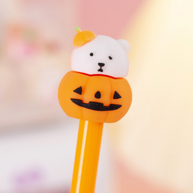 Wholesale Halloween Pumpkin Ghost Plastic Rollerball Pen