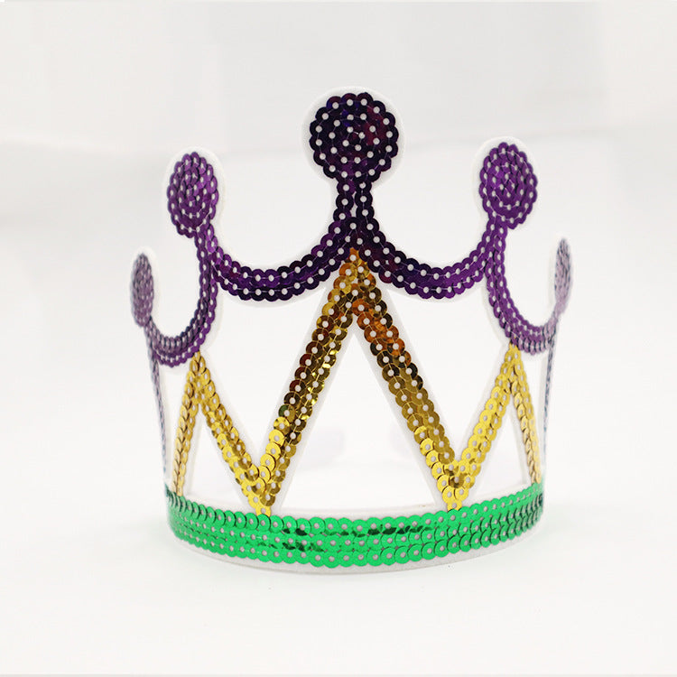 Wholesale Carnival Sequins Colorful Sequins Crown Tiara Prom Party Decoration Crown
