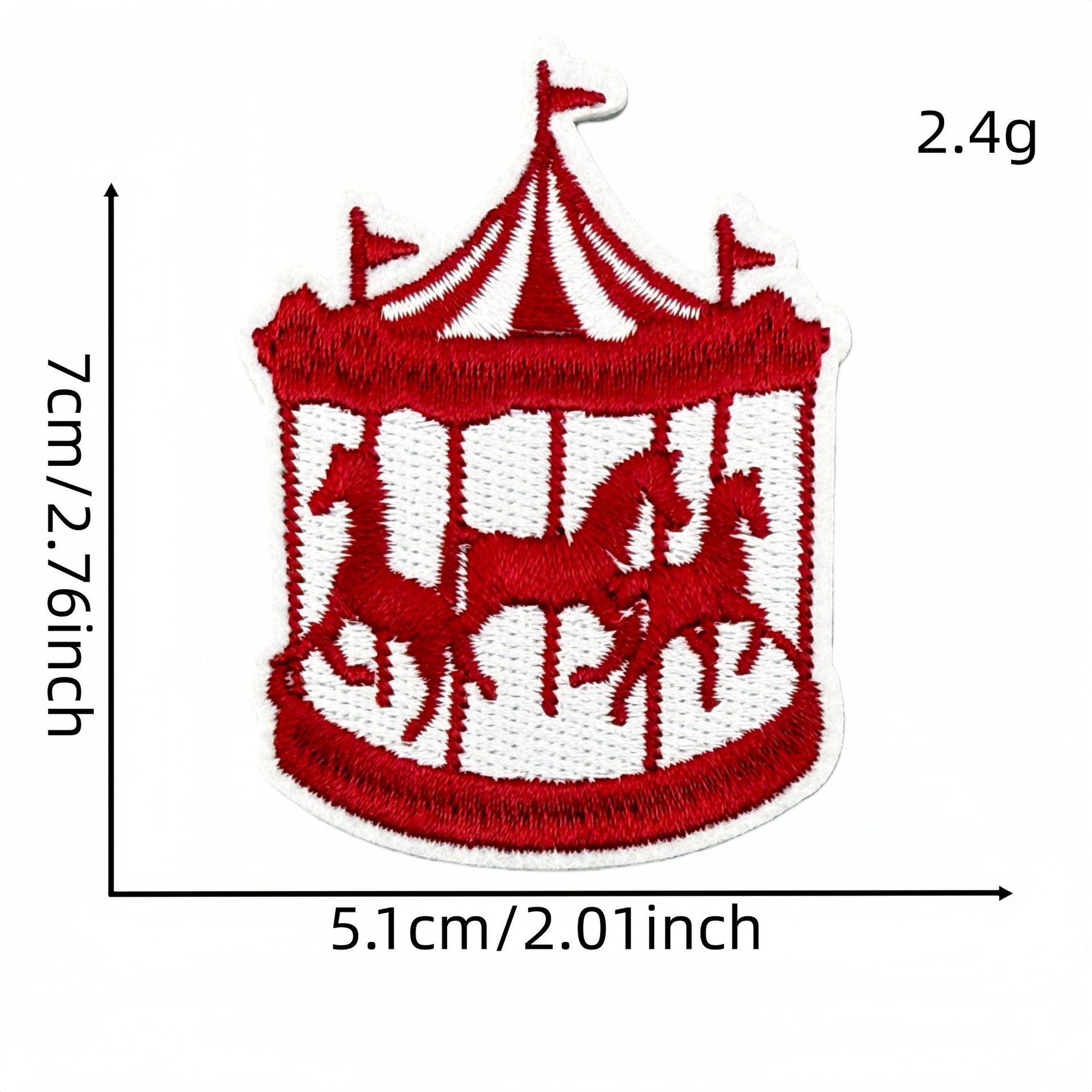 Wholesale Retro Red Valentine Embroidered Fabric Patch Ins Style Clothing Applique For DIY Craft And Resale