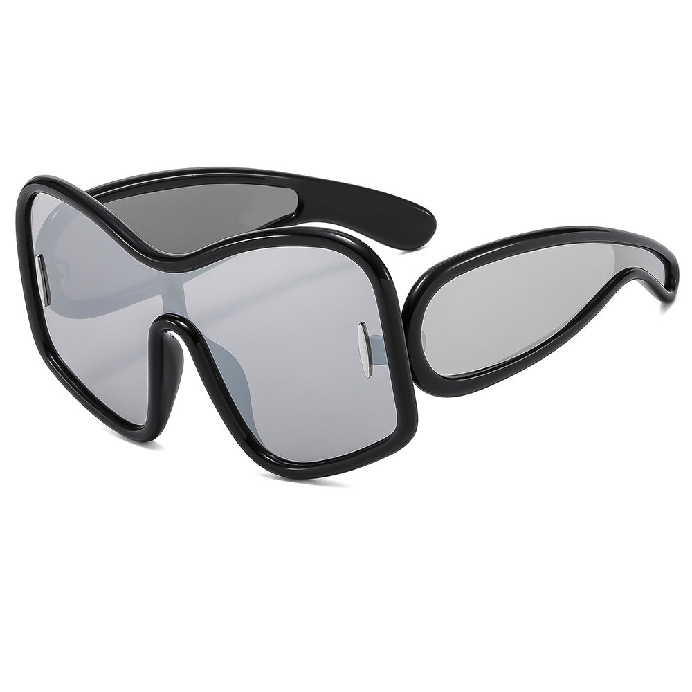 Wholesale Large frame one piece sunglasses for men and women