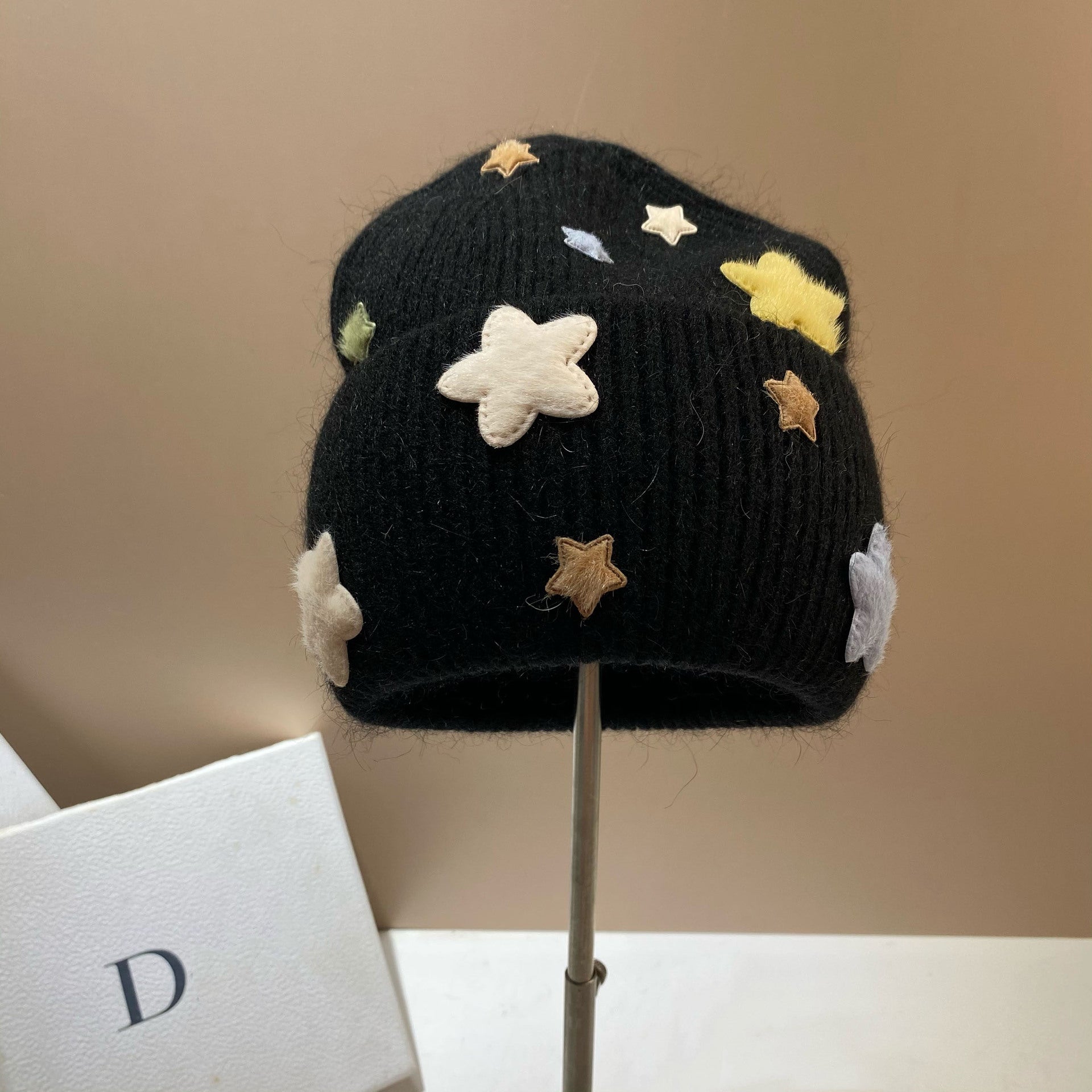 Wholesale Autumn and Winter Rabbit Fur Cute Star Knitted Hat