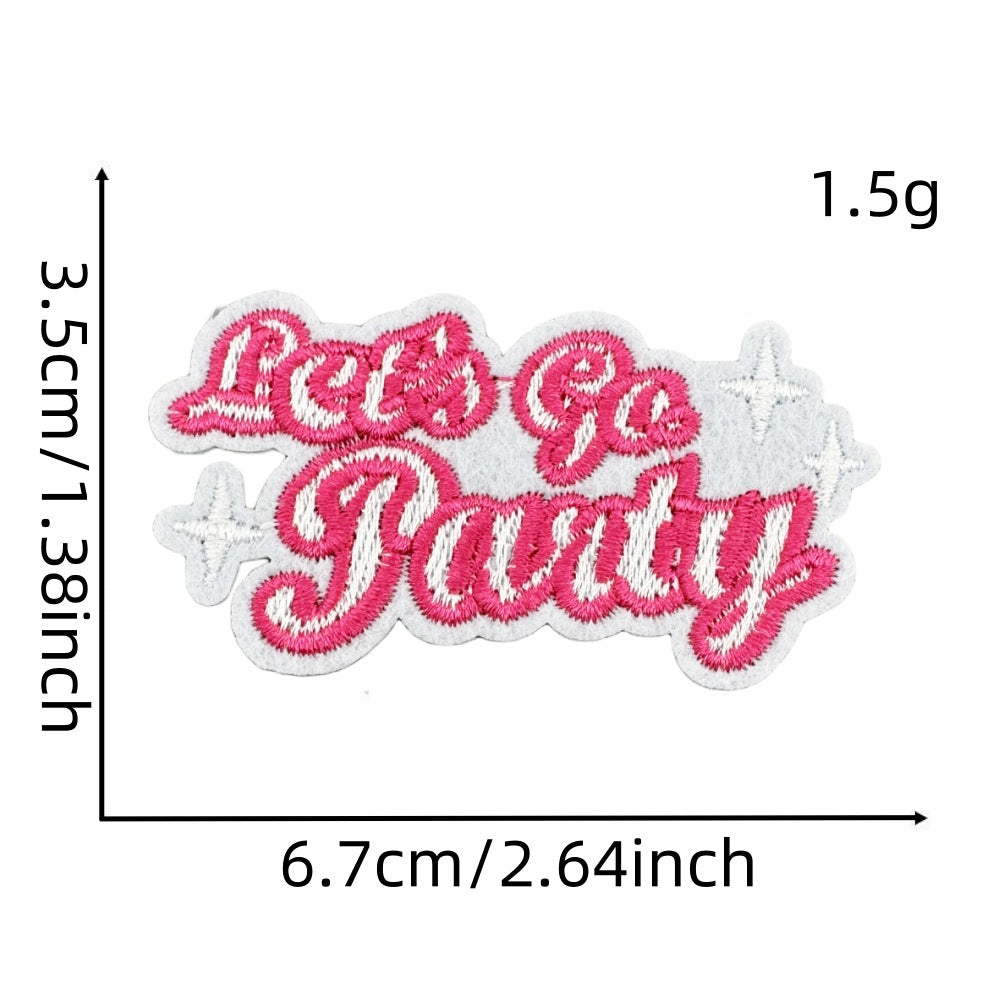 Wholesale Cartoon Princess Pink Cloth Patch Badge Fashion DIY Decorative Accessory For Clothing Bags Gifts Resale