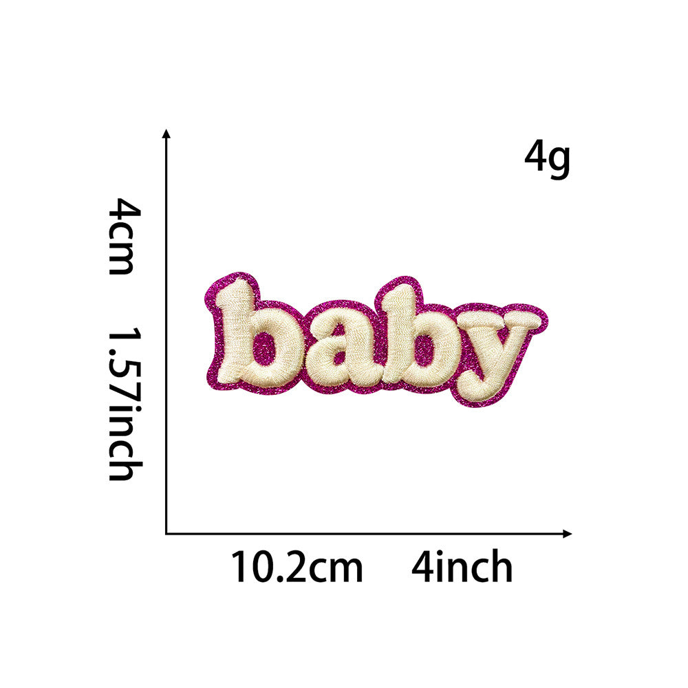 Wholesale Trendy Embroidered Letter Applique Patch With Sequin Edge DIY Iron On Clothing Decoration For Coats Everyday Fashion Accessory