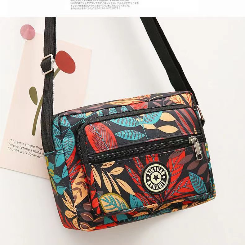 Wholesale Flower Cloth Diagonal Cross Oxford Cloth Canvas Shoulder Bags