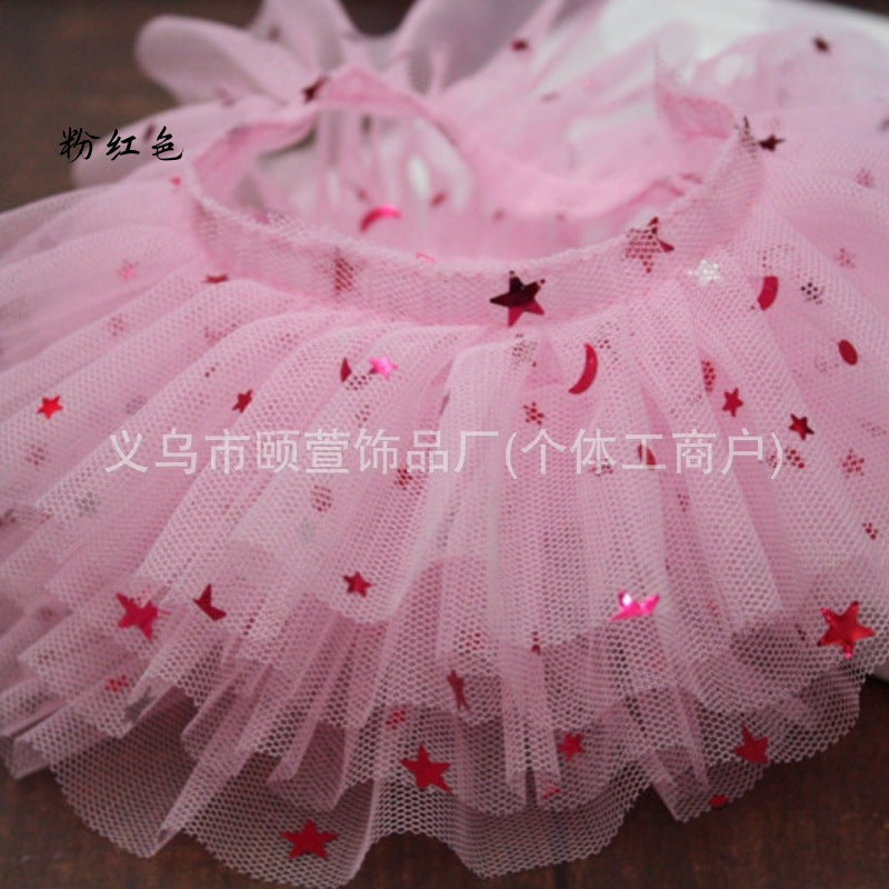 Wholesale 40pcs 5cm colored mesh sequin lace Doll Accessories