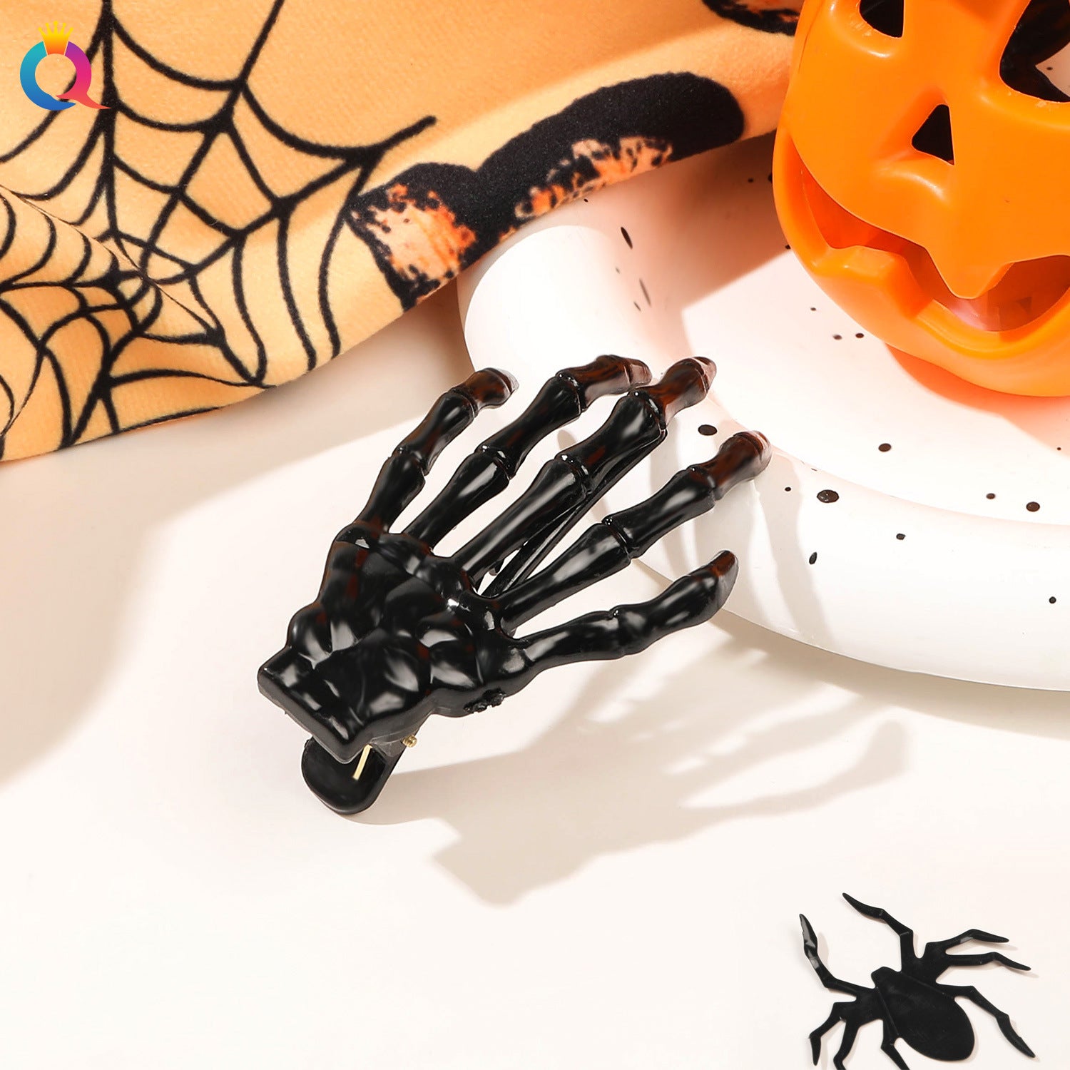 Wholesale Halloween Horror Ghost Claw Skeleton Hand Side Hair Clips