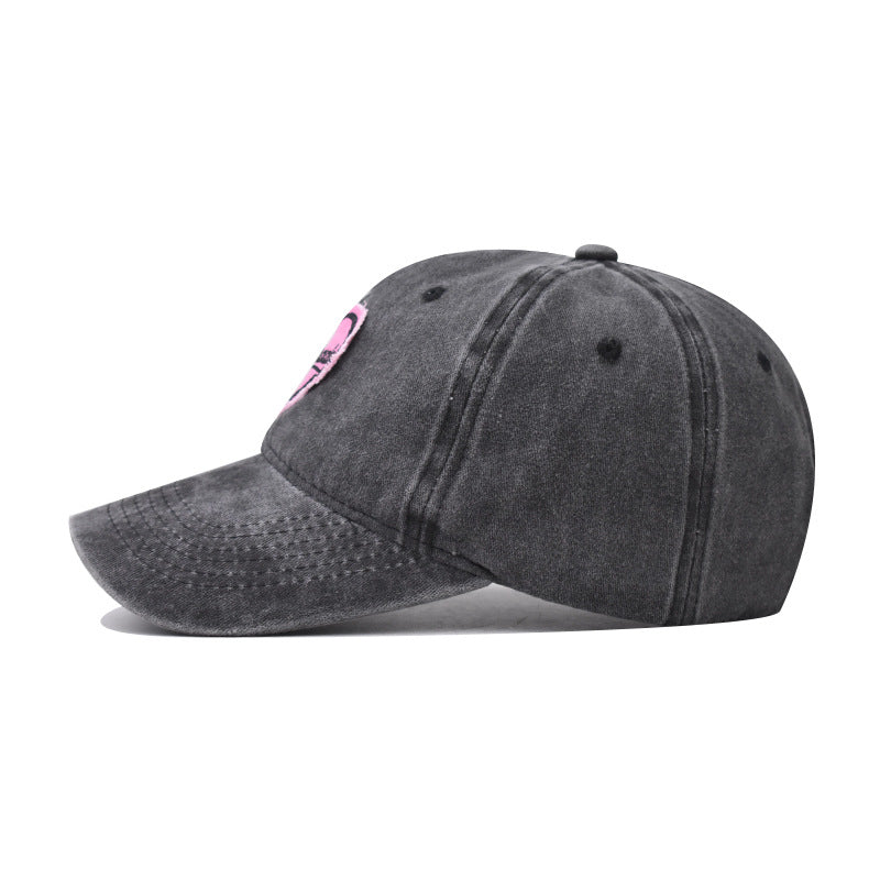 Wholesale Valentine's Day Pink Love Cotton Embroidered Baseball Hat