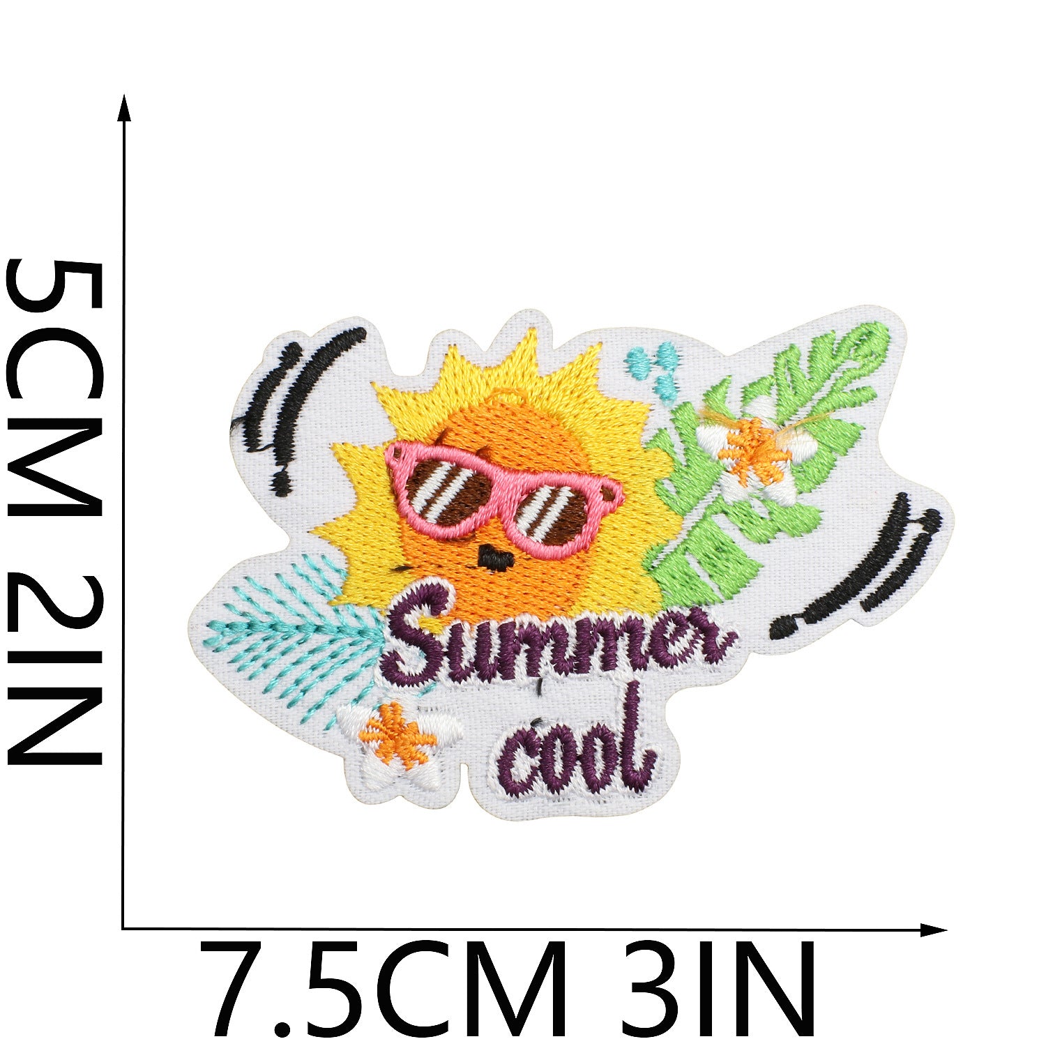 Wholesale Trendy Summer Beach Embroidered Patches For Clothing Vacation Decorative DIY Accessory For Resale