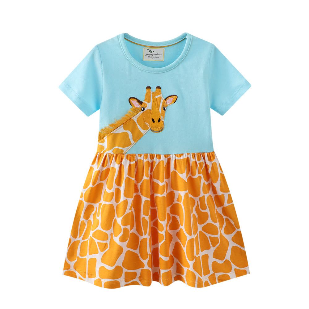 Wholesale European American Princess Dress For Girls 2026 Summer Cotton Short Sleeve Boutique Resale