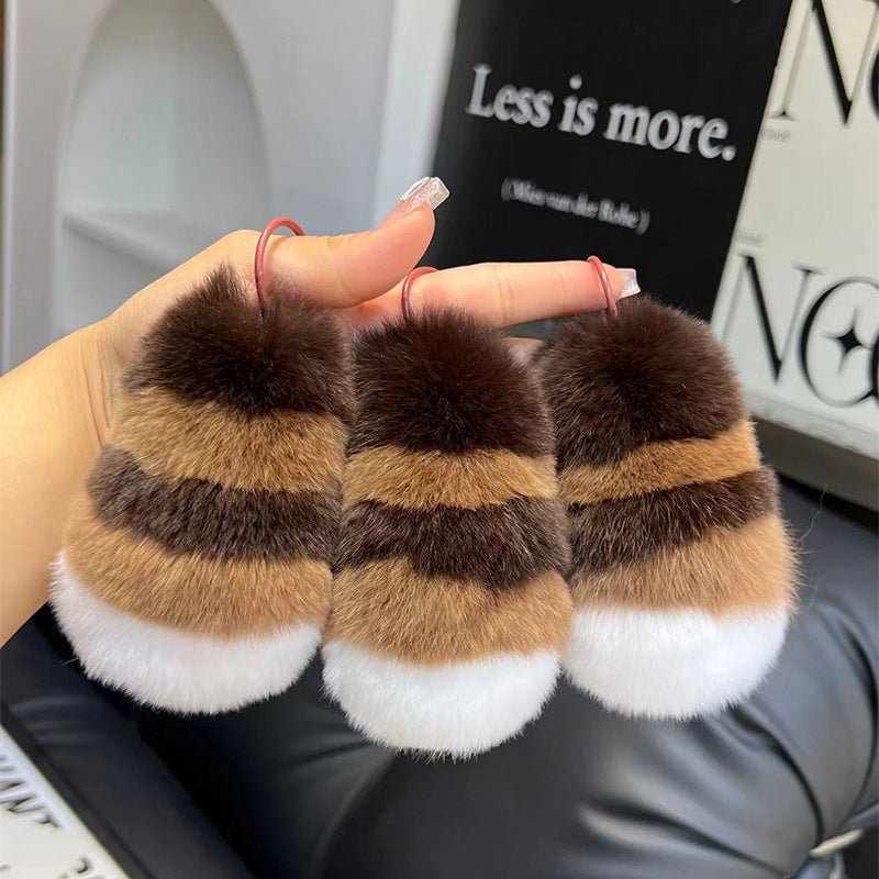 Wholesale Raccoon Tail Plush Keychain