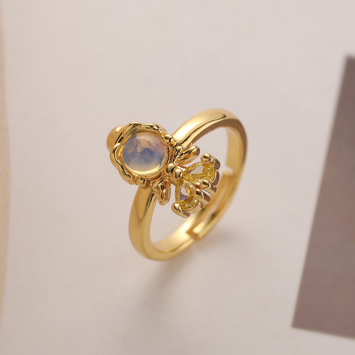Wholesale Gold Plated Zircon Fairy Princess Ring