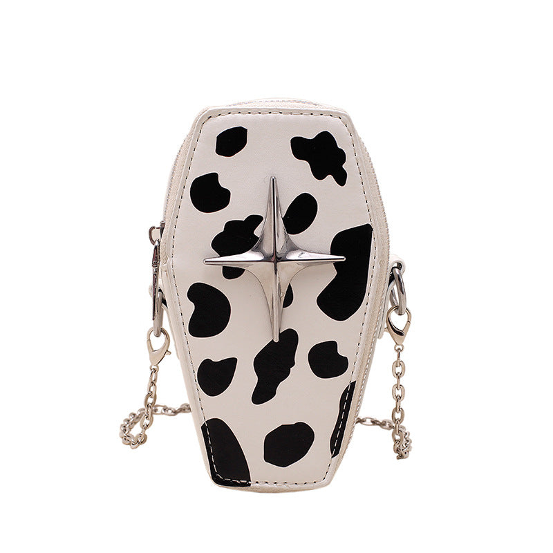 Wholesale Cow Pattern PU Mobile Zero Wallet Crossbody Bag