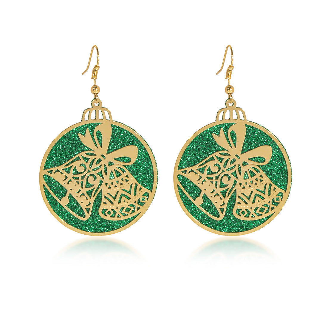 Wholesale Christmas Santa Claus Christmas Tree Metal Earrings