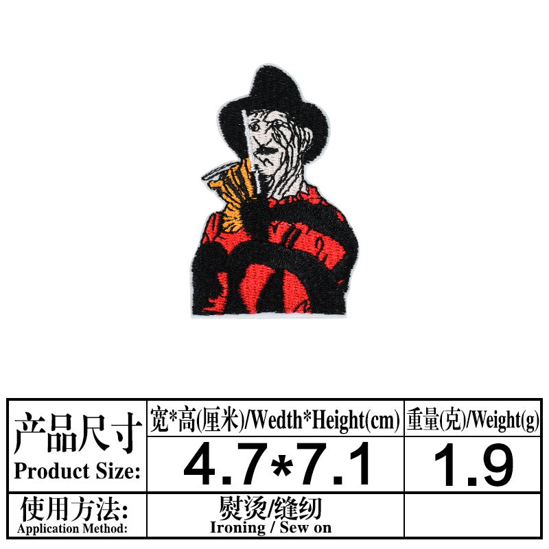 Wholesale Twill  Embroidered Patch y Clown Badge DIY Fashion Accessory for Coat Bag Hat