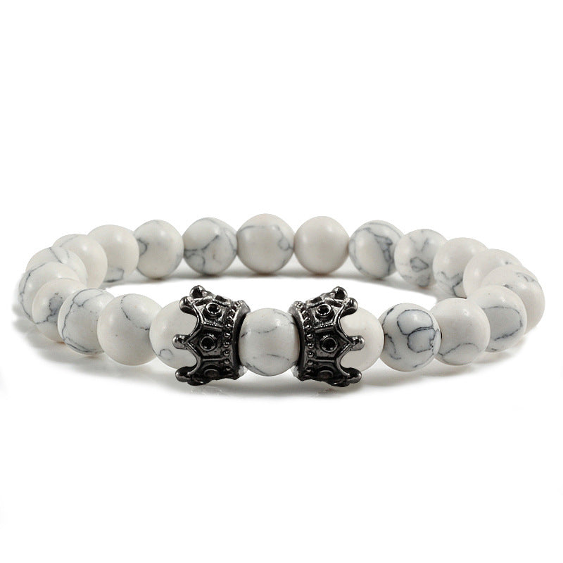Wholesale Creative Beaded Double Crown Spaced Bead Bracelet