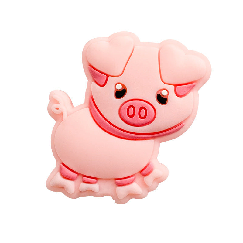 Wholesale 10pcs Cartoon animal piglet Focal Beads