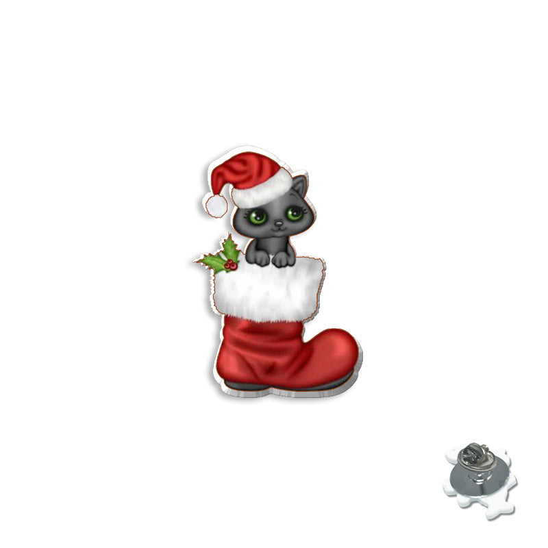 Wholesale Christmas Gift Socks Cats Dogs Shrink Brooches