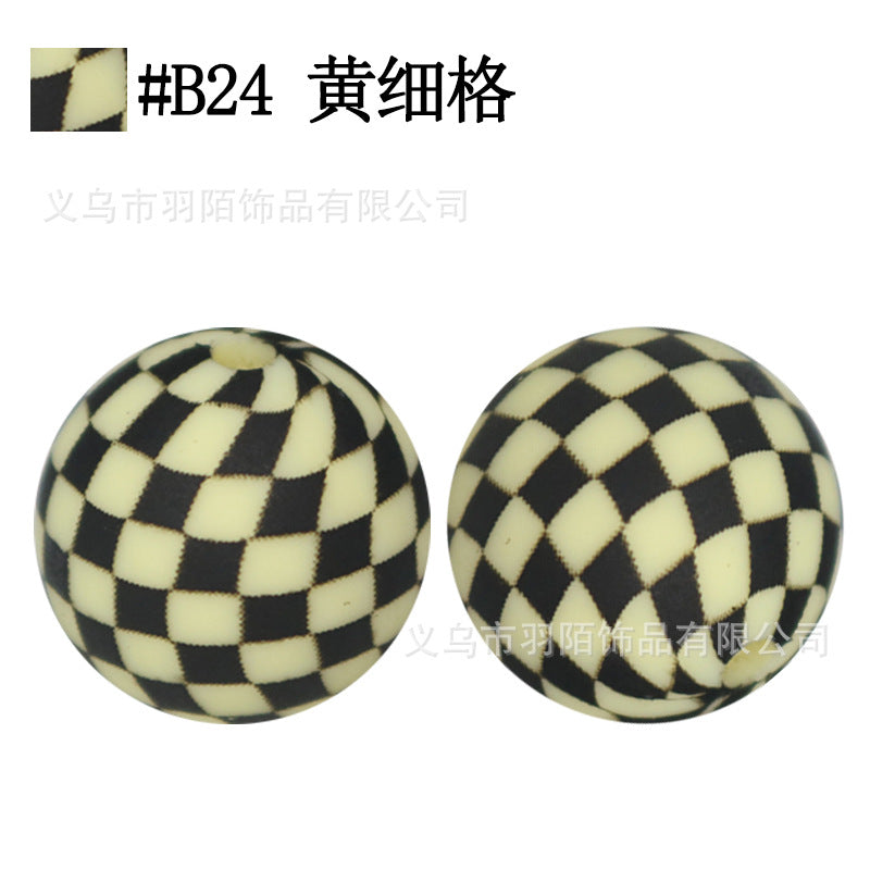 Wholesale 50pcs Silicone Grid Water Transfer Printing Beads