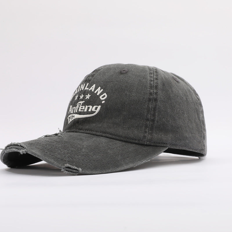 Wholesale Vintage Washed Embroidered Large Toe Circumference Cotton Soft-capped Baseball Cap