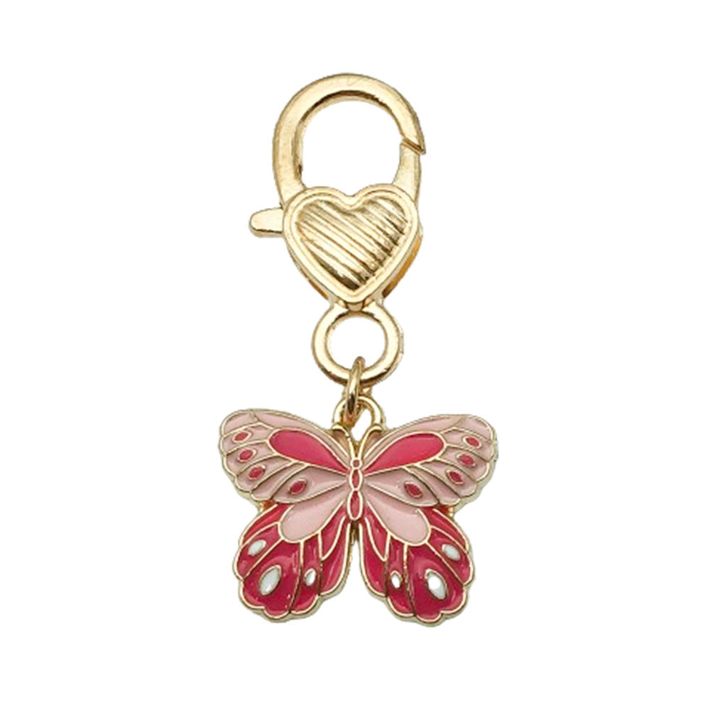 Wholesale Colorful butterfly metal keychain