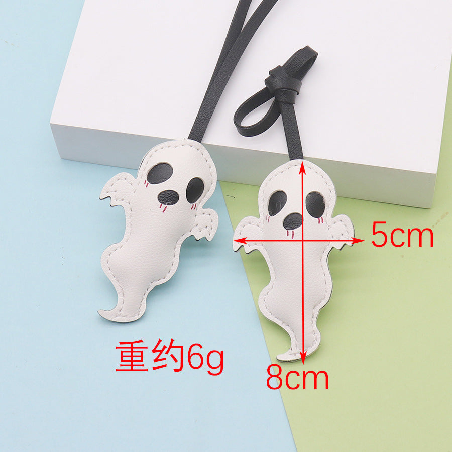 Wholesale Stylish Leather Ghost Keychain  Bag Charm For Boutique Resale