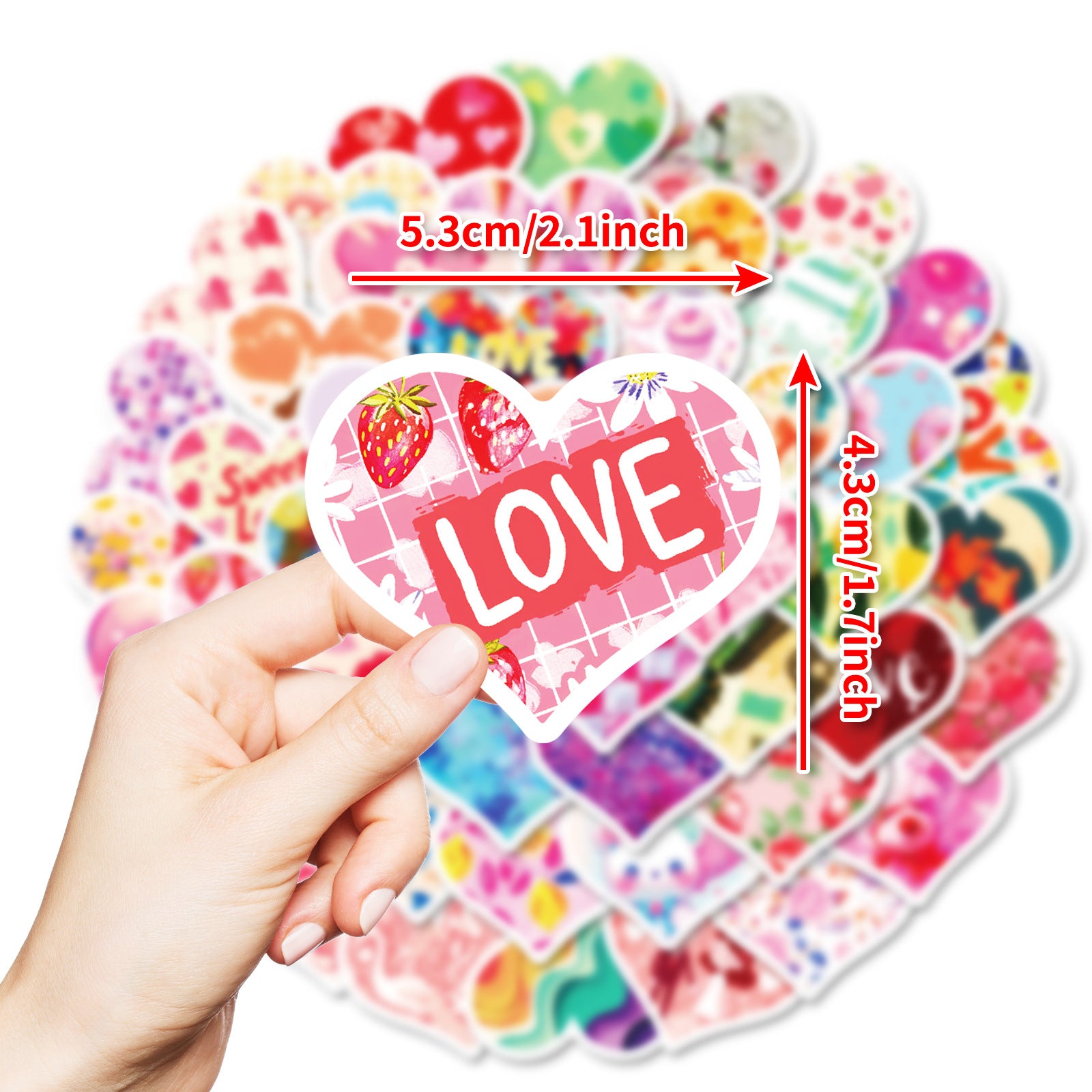 Wholesale 50pcs Cartoon Valentine' s Day Love Graffiti Stickers