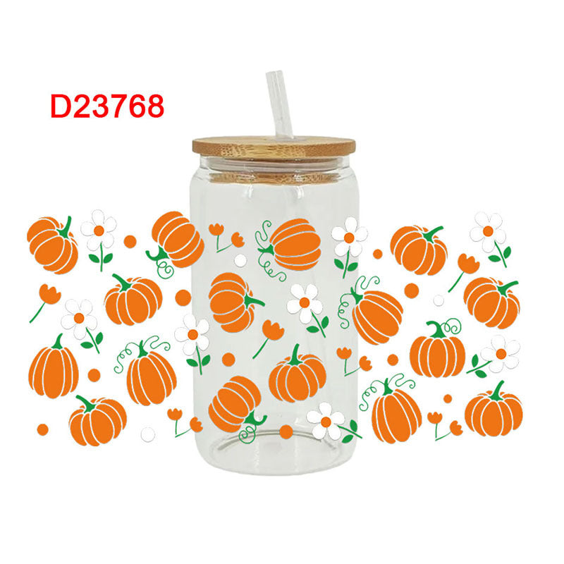 Wholesale Pumpkin Books Daily 16oz Cup UV DTF Wraps