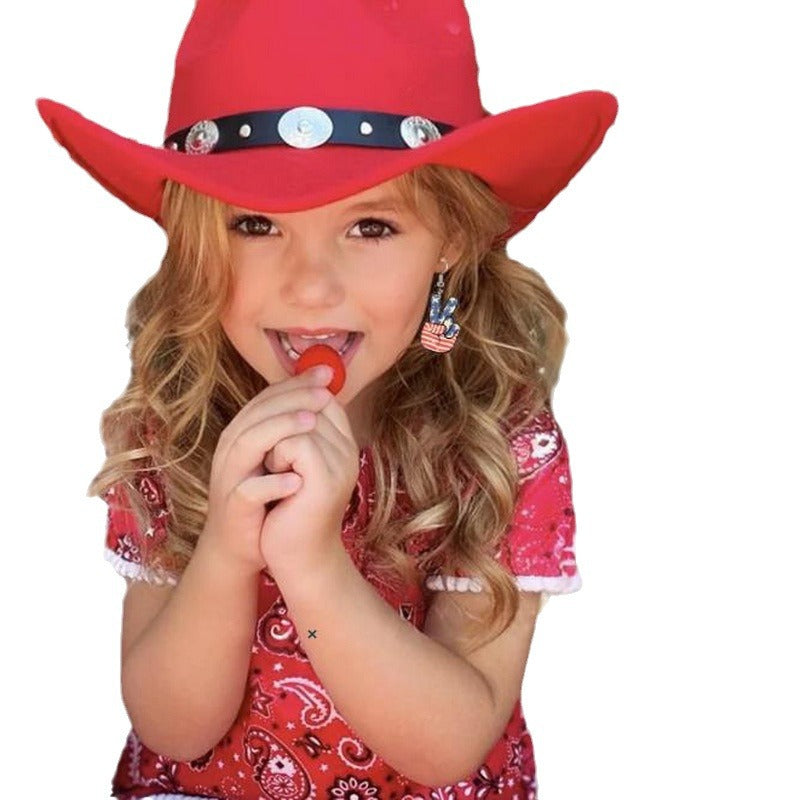 Wholesale Flag Butterfly Cow Finger Smiley Eagle Love Heart American Independence Day Earrings