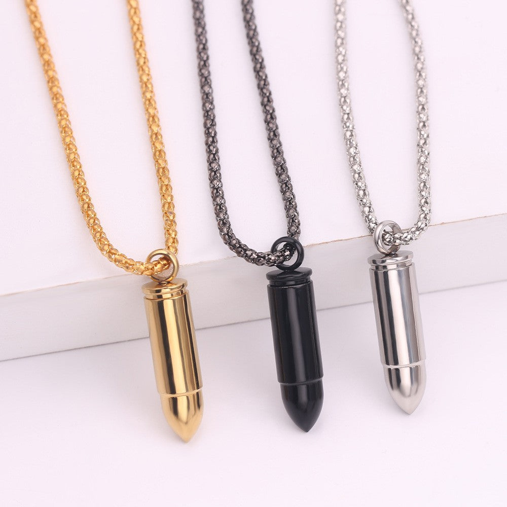 Wholesale Bullet Openable Alloy Necklace
