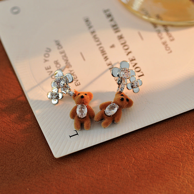 Wholesale Women' s Plant Bear Pearl Ring Set