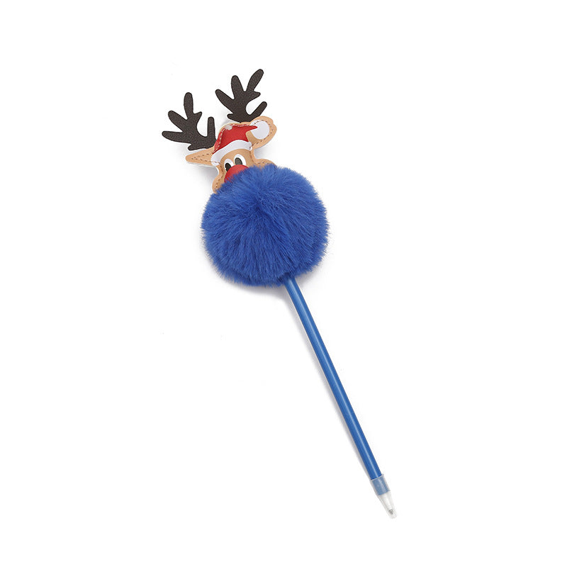 Wholesale Christmas Elk Plastic Plush Cartoon Ballpoint Pen