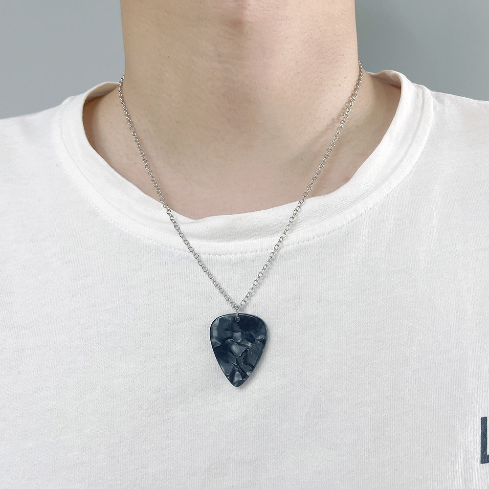 Wholesale Guitar pick necklace acrylic Necklace