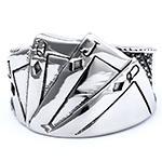 Wholesale  Simple Retro Punk Goethe Ring Titanium Steel Rust-free Fashion Jewelry Ring Pendant