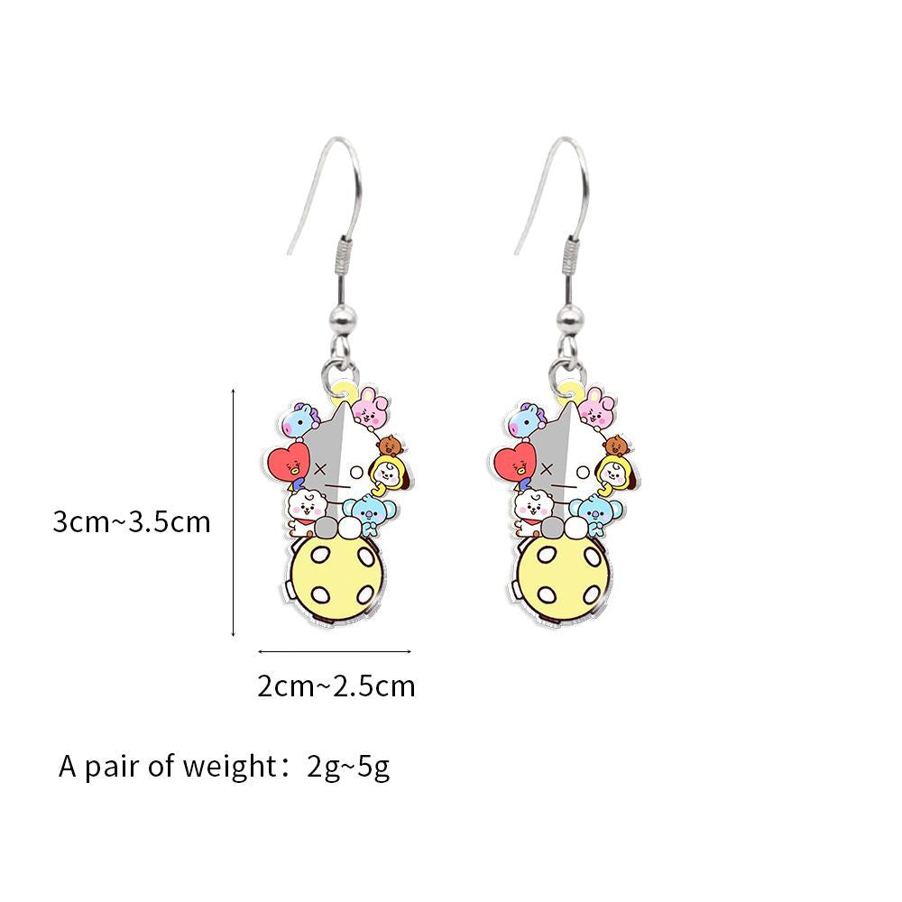 Wholesale Christmas Tea Cup Cake Cup Earrings