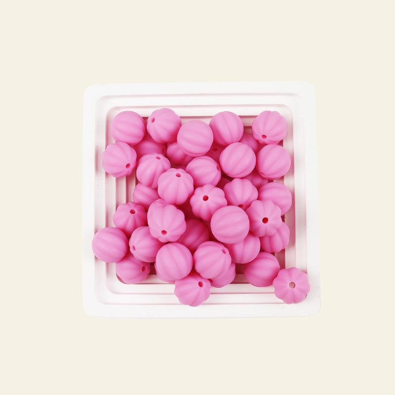 Wholesale 100pcs/pack Candy-colored silicone pumpkin beads